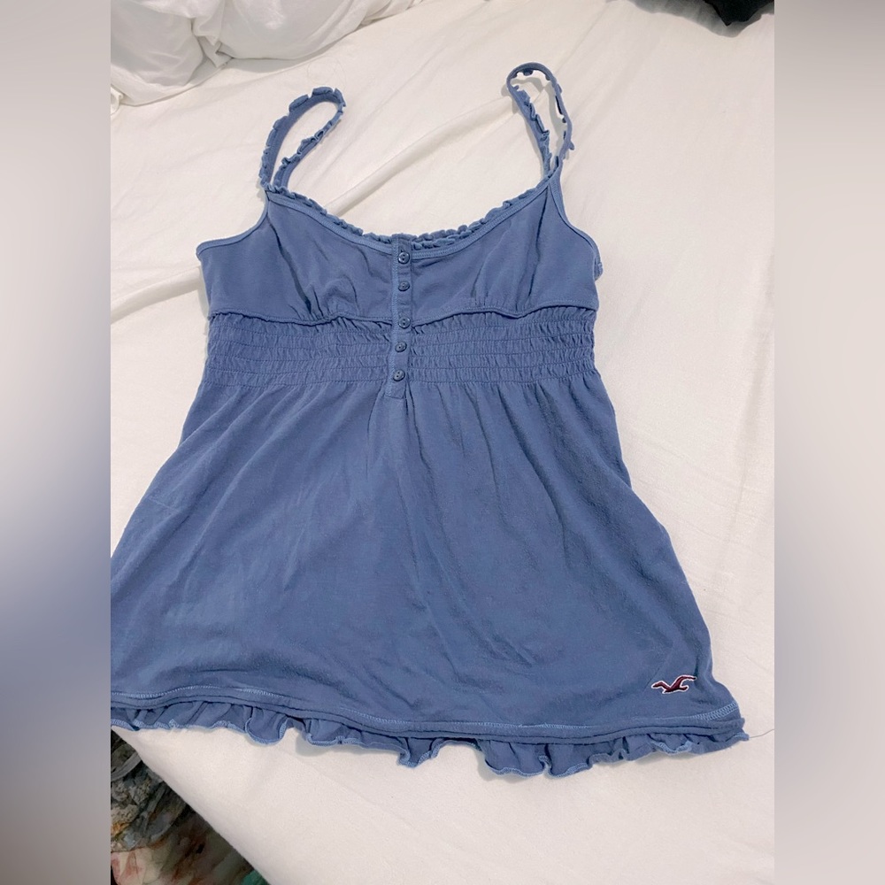 Early 2000s Y2K Hollister blue tank top